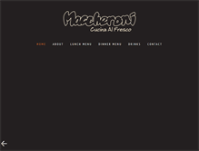 Tablet Screenshot of maccheronicucina.com